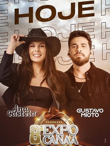8ª Exposição Agropecuária de Canaã começa nesta sexta (20) com shows de Ana Castela e Gustavo Mioto 