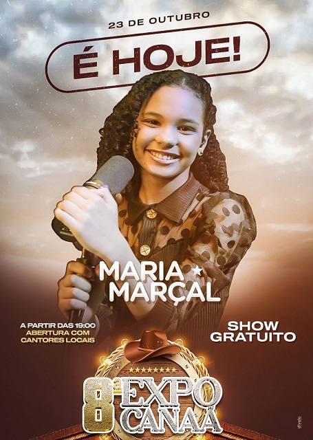 Maria Marçal se apresenta hoje na 8ª ExpoCanaã; show é gratuito 
