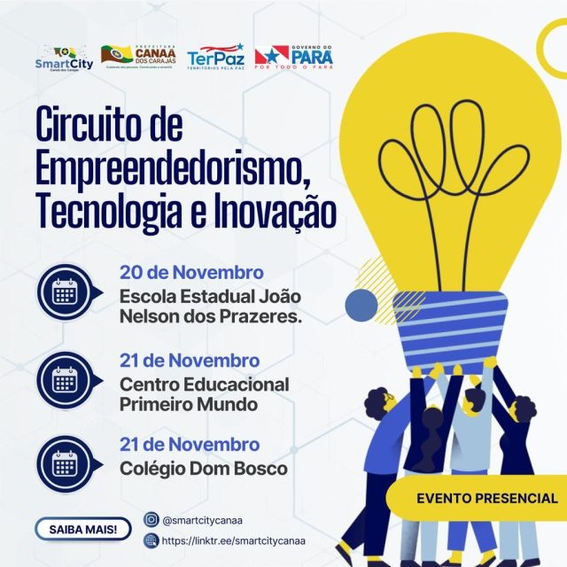 Atividade de empreendedorismo, tecnologia e inovação será desenvolvido para alunos