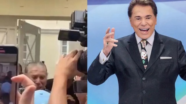 Silvio Santos comemora aniversário de 93 anos na porta de casa com fãs 