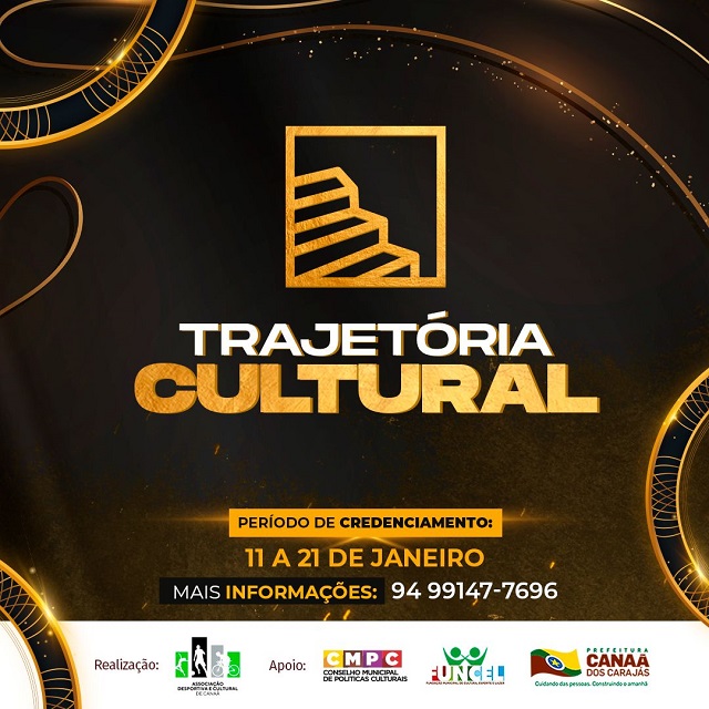 Abertas as inscrições para o Prêmio Trajetória Cultural em Canaã dos Carajás