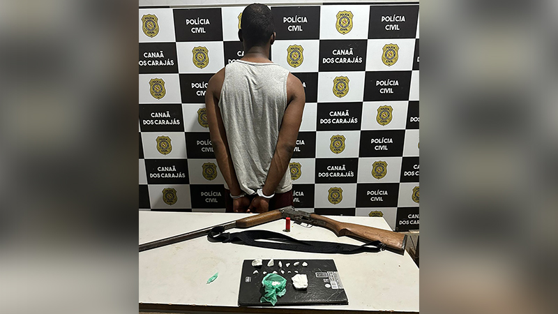 Acusado de tráfico de drogas e posse ilegal de arma é preso em Canaã