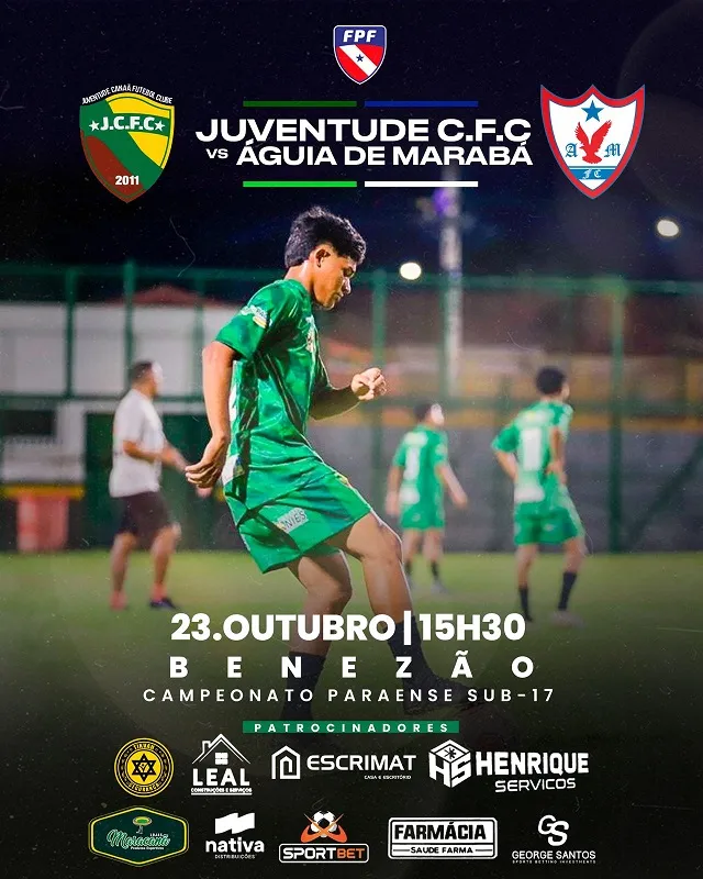 Juventude Canaã Futebol Clube estreia no Campeonato Paraense Sub-17 nesta quarta-feira (23)
