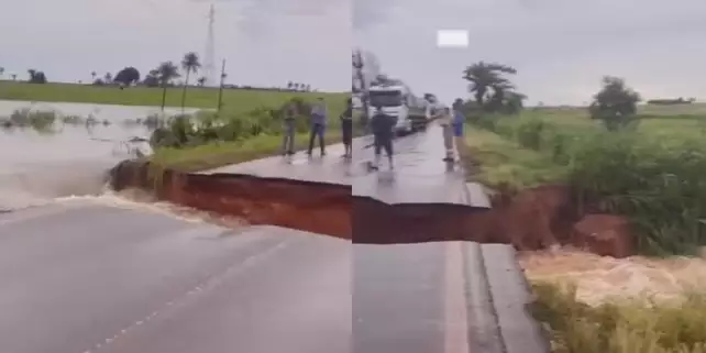Cratera continua bloqueando pista na BR-155 no sudeste do Pará