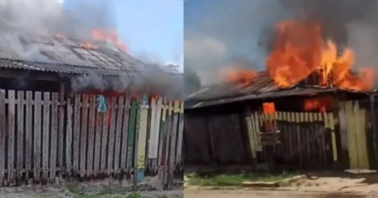 Incêndio em Breu Branco: homem ateia fogo na própria casa