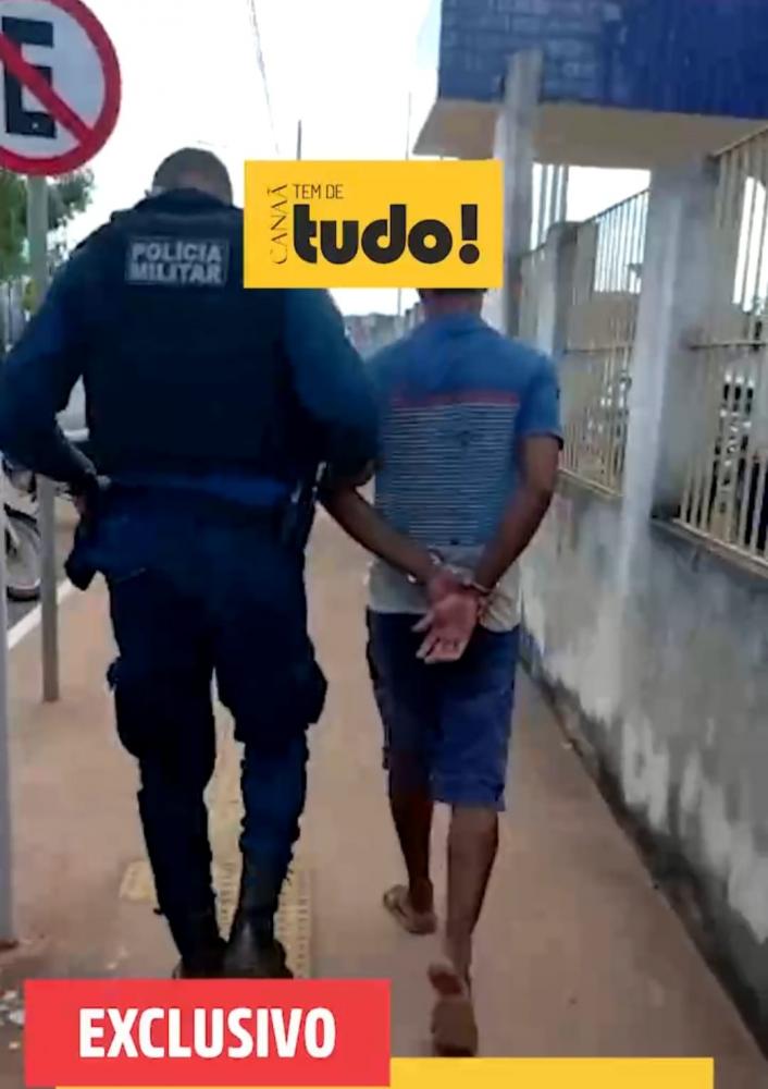Exclusivo! Polícia prende suspeito de praticar assaltos na VS 52, zona rural de Canaã