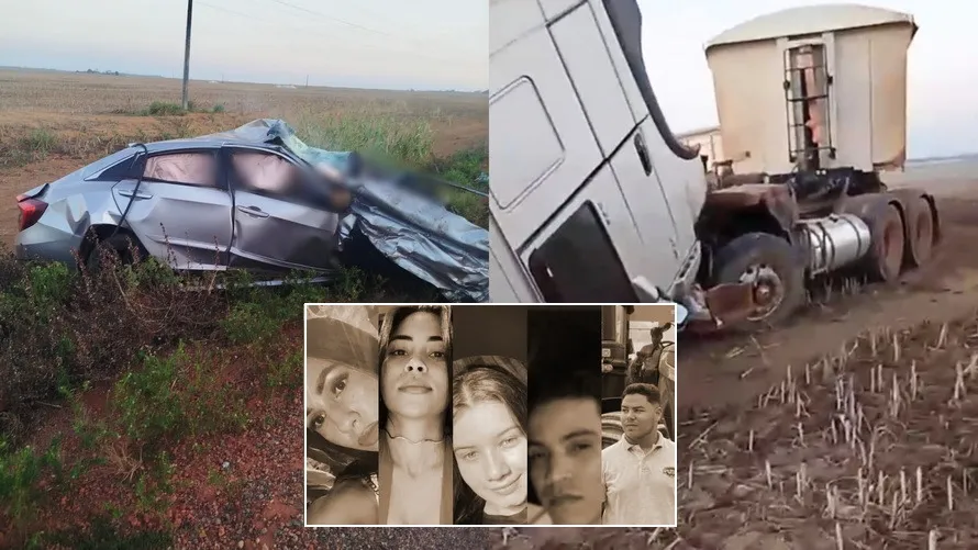 Cinco jovens morrem em colisão frontal na BR-222 quando retornavam de Rondon