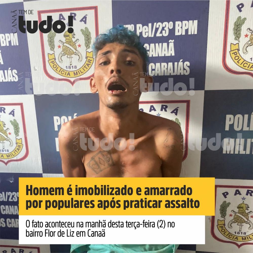 Exclusivo: Homem é imobilizado e amarrado por populares após praticar assalto