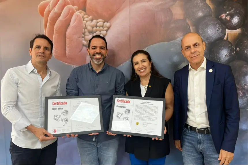 Adepará entrega certificado de zona livre de aftosa sem vacinação para o setor produtivo