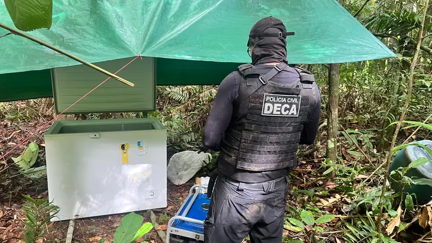 Polícia Civil realiza operação de combate ao garimpo ilegal em Almeirim, Baixo Amazonas