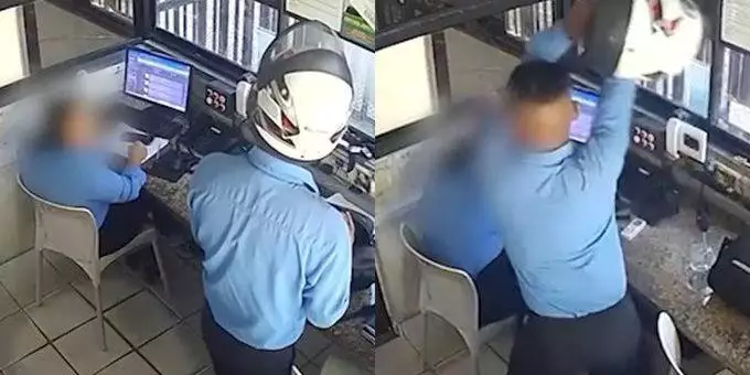 Mulher é agredida por colega de trabalho com golpes de capacete