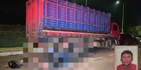 Motociclista morre ao colidir em caminhão parado em Parauapebas