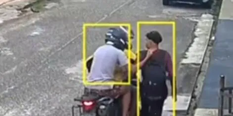Ananindeua: Jovem arremessa celular para evitar roubo e acaba espancado por dupla em moto. (Reprodução/ redes sociais)
