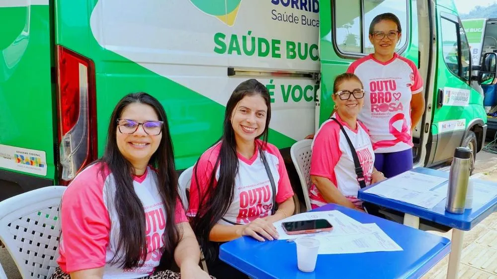 Outubro Rosa leva serviços de saúde, prevenção e acolhimento às mulheres na Casa de Mainha, em Parauapebas