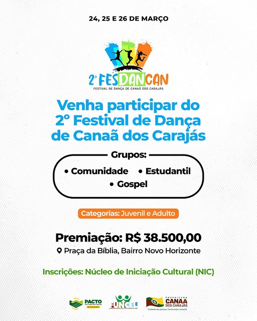 Vem aí o 2° Festival de Dança de Canaã, o FESDANCAN 